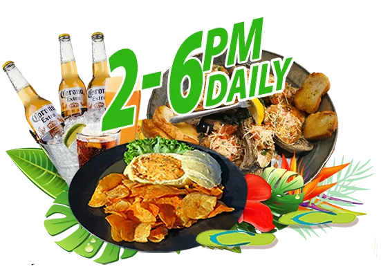 Hidden Treasure happy hour drinks and food